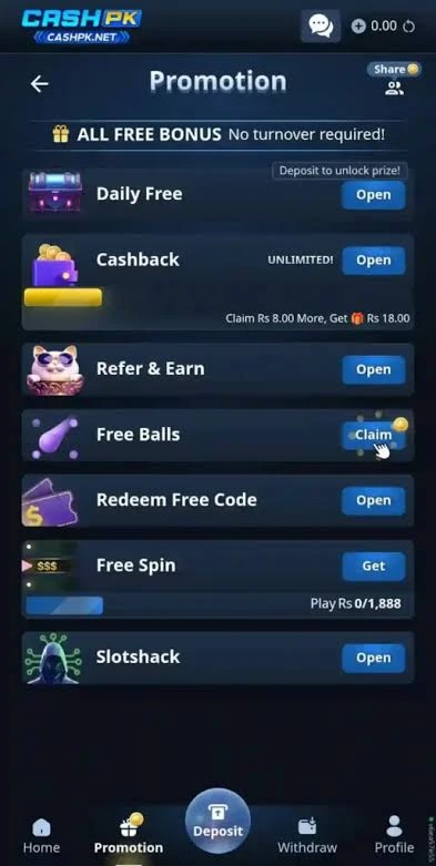 CASH PK 