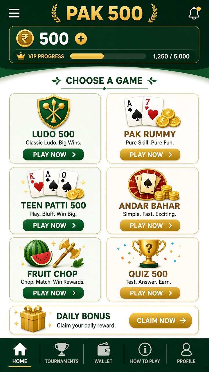 PAK 500 GAME